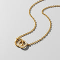 Women's Crystal Interlocking Circle Pendant Necklace