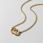 Women's Crystal Interlocking Circle Pendant Necklace