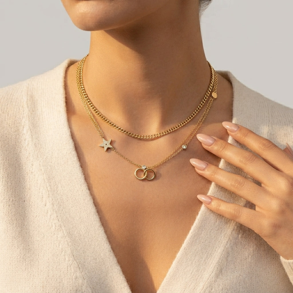 Women's Crystal Layered Necklace