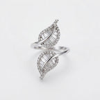 Women's Crystal Leaf Ring