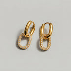 Women's Crystal Link Earrings