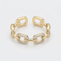 Women's Crystal Link Ring