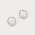 Women's Crystal Round Stud Earrings