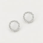 Women's Crystal Round Stud Earrings