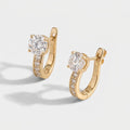 Women's Crystal Solitaire Huggie Earrings