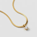 Women's Crystal Solitaire Necklace