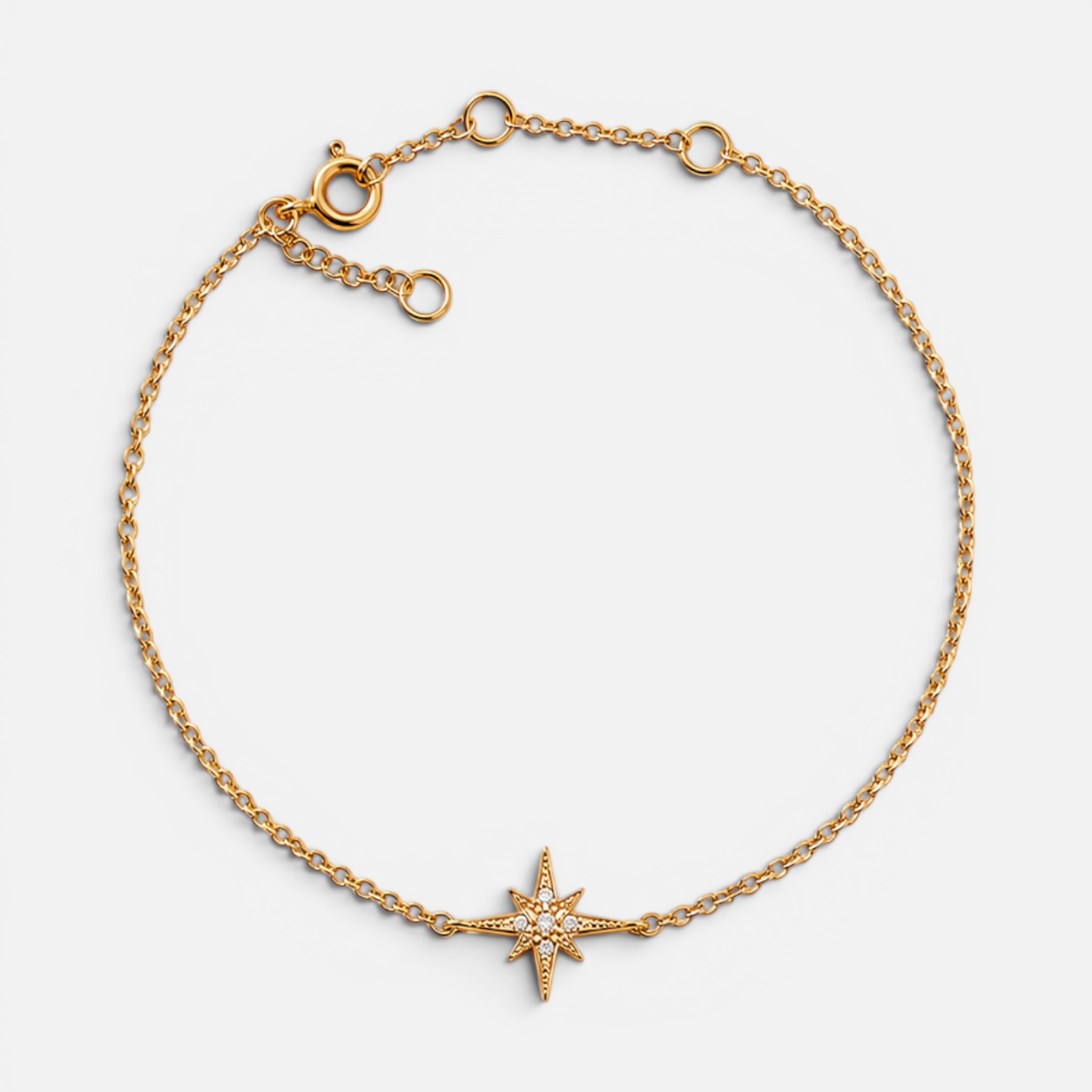 Women's Crystal Star Pendant Bracelet
