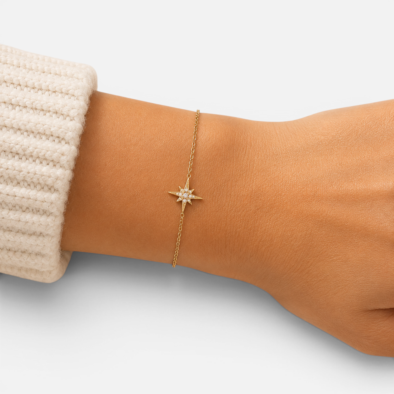 Women's Crystal Star Pendant Bracelet