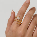 Women's Crystal Star Ring