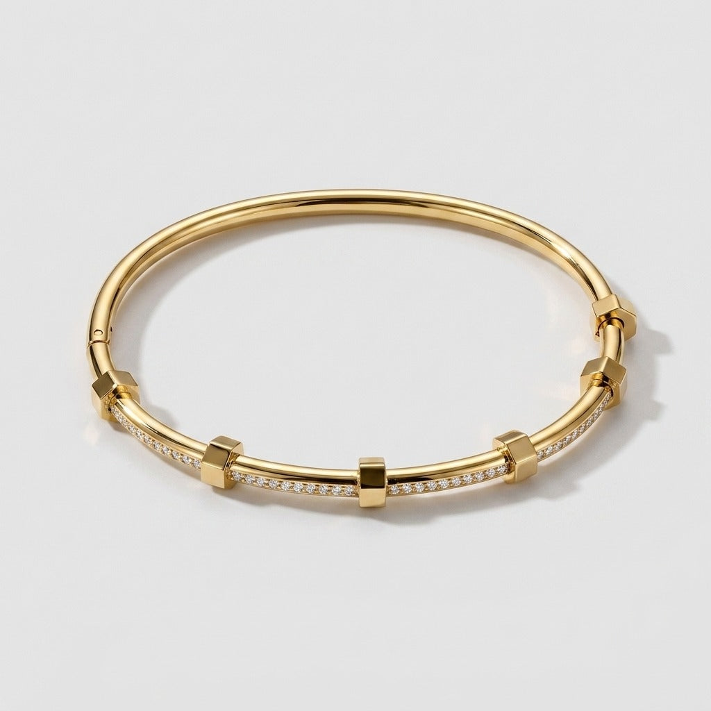 Women's Crystal Station Bangle