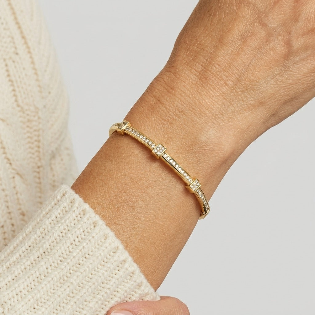 Women's Crystal Station Bangle