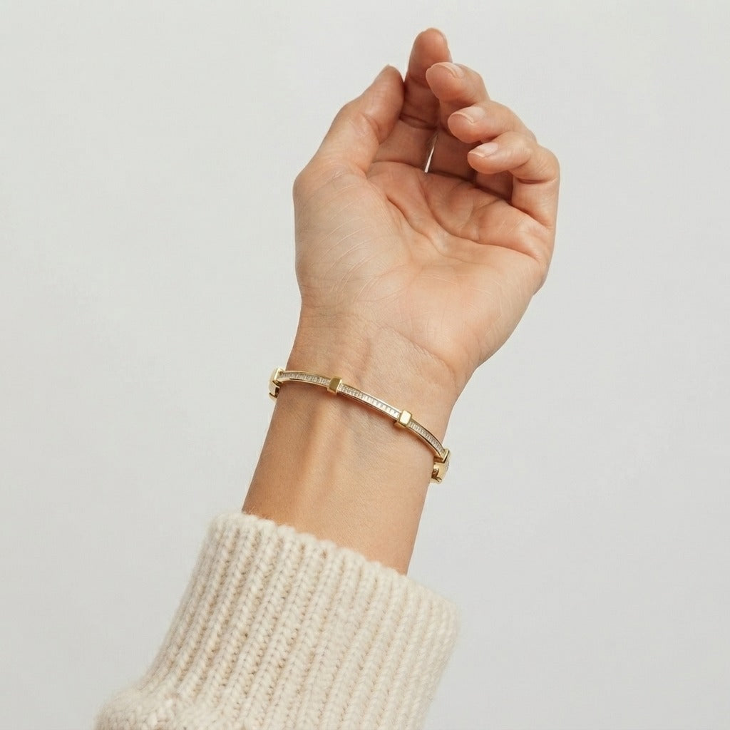 Women's Crystal Station Bangle