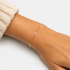 Women's Crystal Station Cable Chain Bracelet