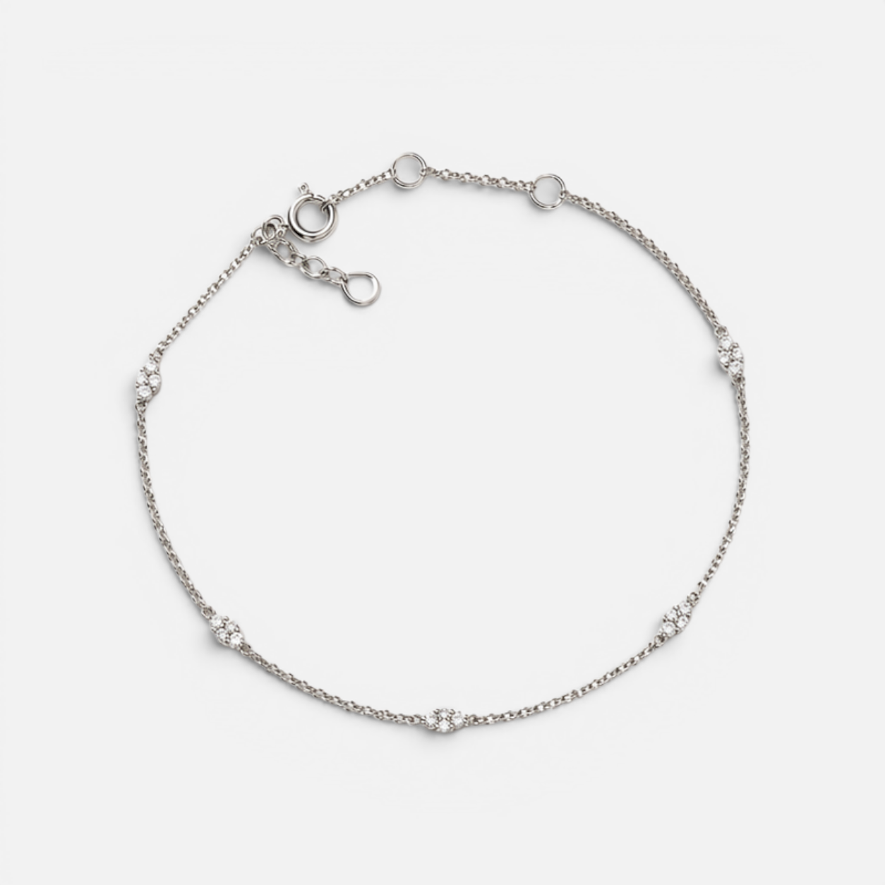 Women's Crystal Station Cable Chain Bracelet