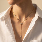 Women's Crystal Sunburst Lariat Necklace