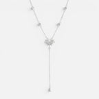 Women's Crystal Sunburst Lariat Necklace