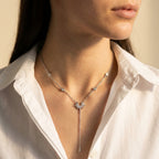 Women's Crystal Sunburst Lariat Necklace