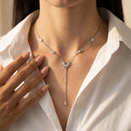 Women's Crystal Sunburst Lariat Necklace