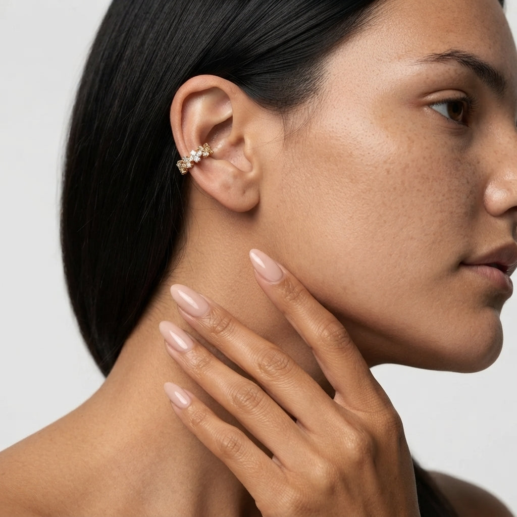 Women's Crystal Tennis Ear Cuff