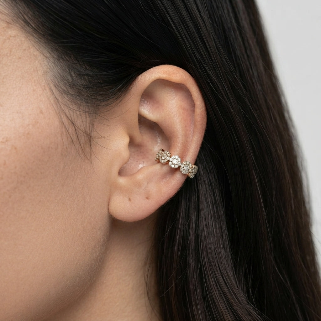 Women's Crystal Tennis Ear Cuff