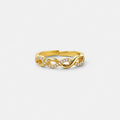 Women's Crystal Twist Open Ring