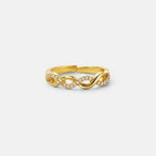 Women's Crystal Twist Open Ring