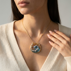 Women's Crystal Wave Pendant Necklace