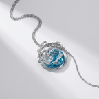 Women's Crystal Wave Pendant Necklace