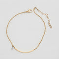 Women's Curved Bar Crystal Bracelet