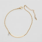 Women's Curved Bar Crystal Bracelet
