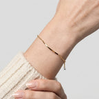 Women's Curved Bar Crystal Bracelet