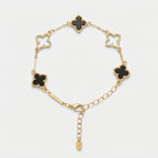 Women's Cut-Out Clover Station Bracelet