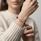 Women's Cut-Out Clover Station Bracelet