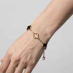Women's Cut-Out Clover Station Bracelet
