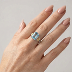 Women's Daisy Blue Stone Ring