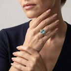 Women's Daisy Blue Stone Ring