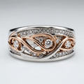 Women's Dome Crystal Ring