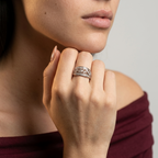 Women's Dome Crystal Ring