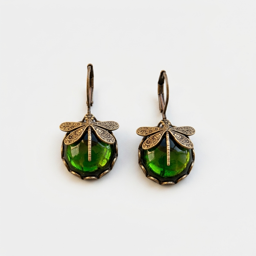 Women's Dragonfly Crystal Drop Earrings