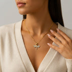 Women's Dragonfly Natural Stone Pendant Necklace