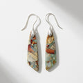 Women's Elongated Natural Stone Drop Earrings