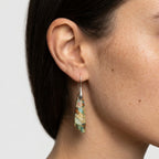 Women's Elongated Natural Stone Drop Earrings