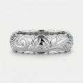 Women's Embossed Floral Ring