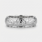 Women's Embossed Floral Ring