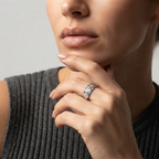 Women's Embossed Floral Ring
