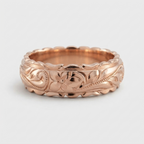 Women's Embossed Floral Ring