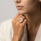 Women's Enamel Daisy Ring