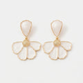 Women's Enamel Flower Drop Earrings