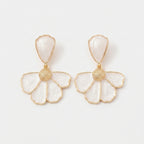 Women's Enamel Flower Drop Earrings