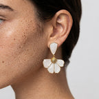 Women's Enamel Flower Drop Earrings
